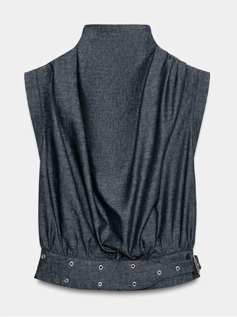ZARA Edgy Denim Look Linen Pants Suit Set - XS